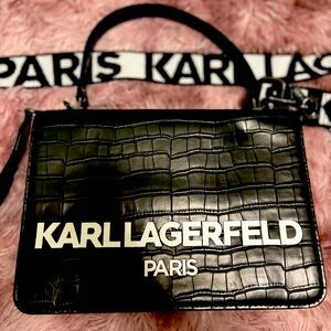 Karl Lagerfield handbag- top handle and crossbody